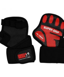 مچ بند و گریپ پد بدنسازی مدل Super Grip-HT قرمز گوریلا ور Gorilla Wear